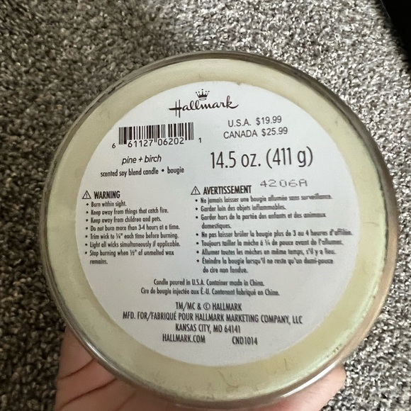 Hallmark fresh pine scented candle NEW! - Picture 2 of 2
